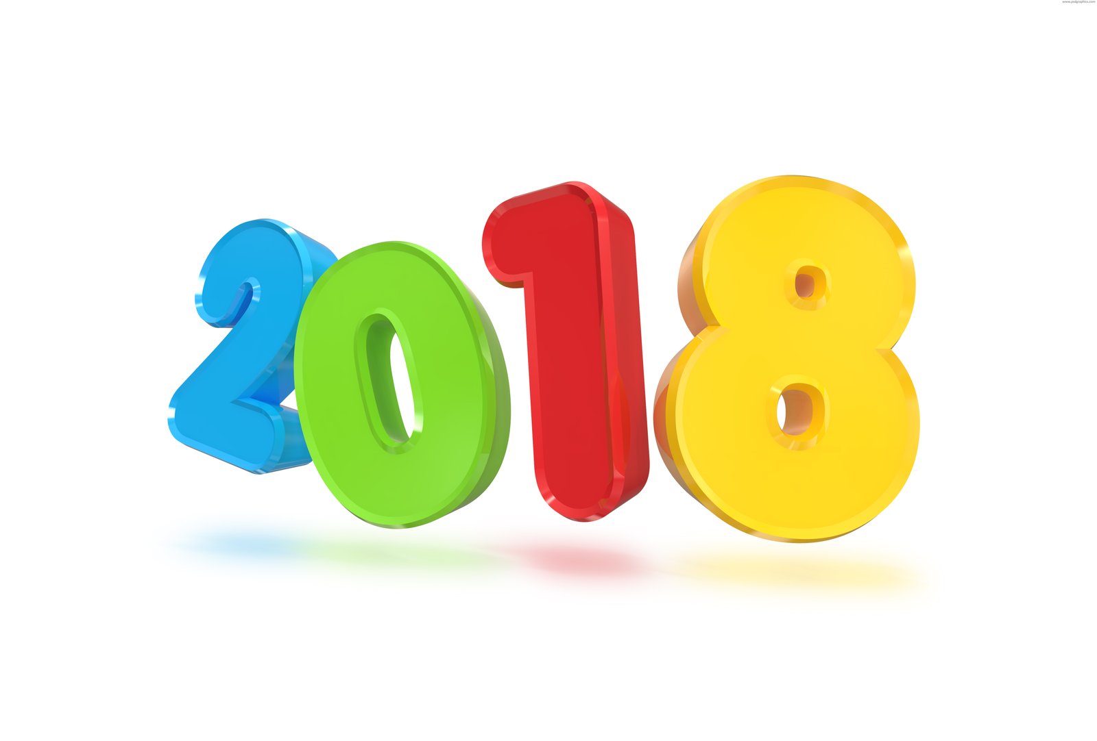 happy new year 2018 design in blue background - Download 
