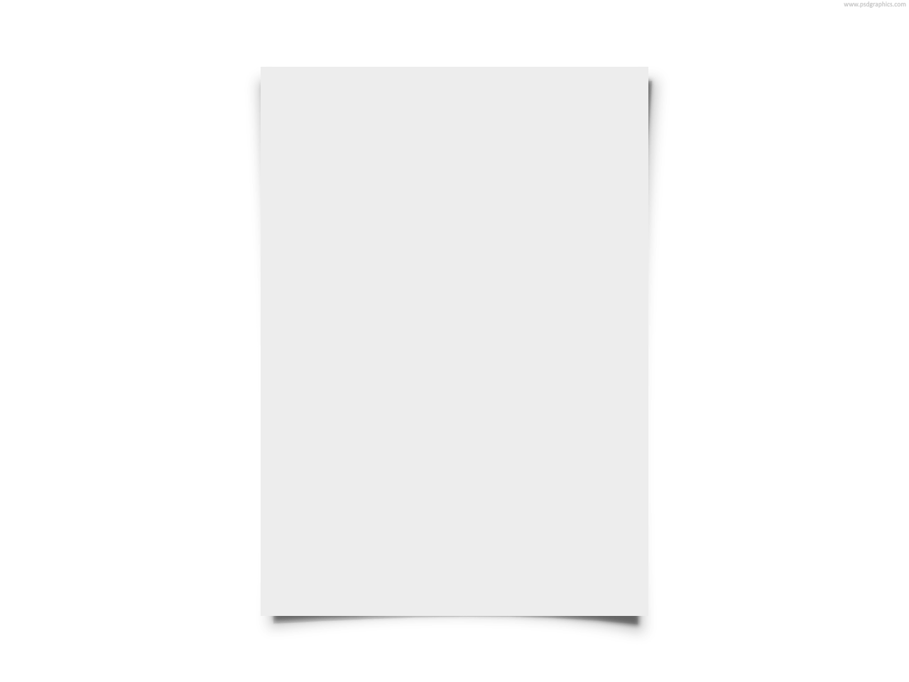 Blank paper â€“ transparent (PNG)