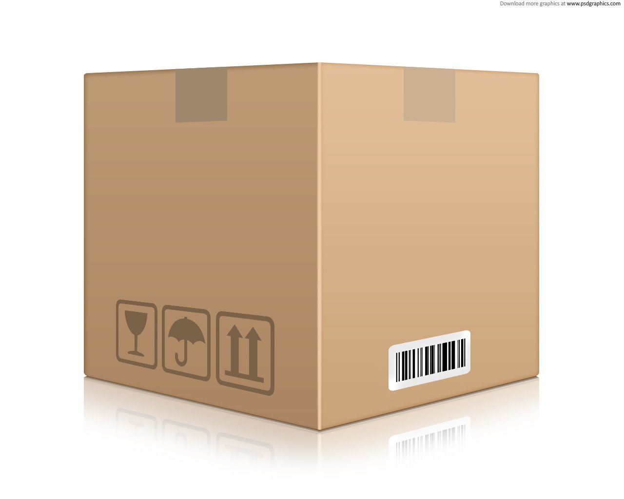 Cardboard box icon (PSD) | PSDGraphics