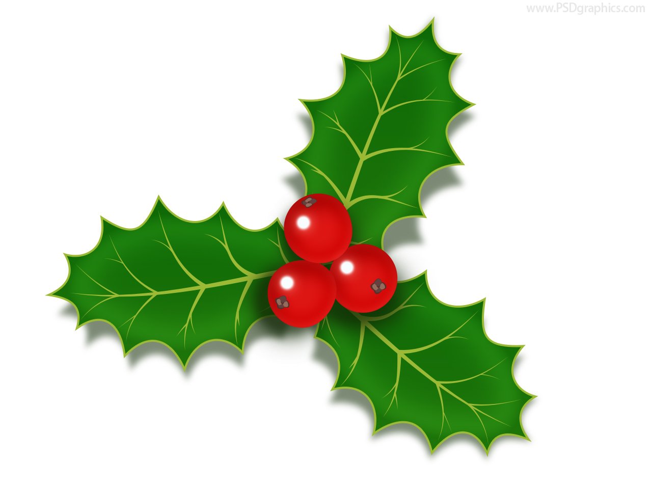 clipart of christmas holly - photo #31