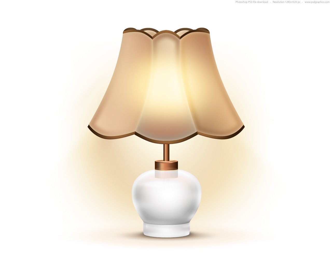 Old table lamp icon (PSD) | PSDGraphics