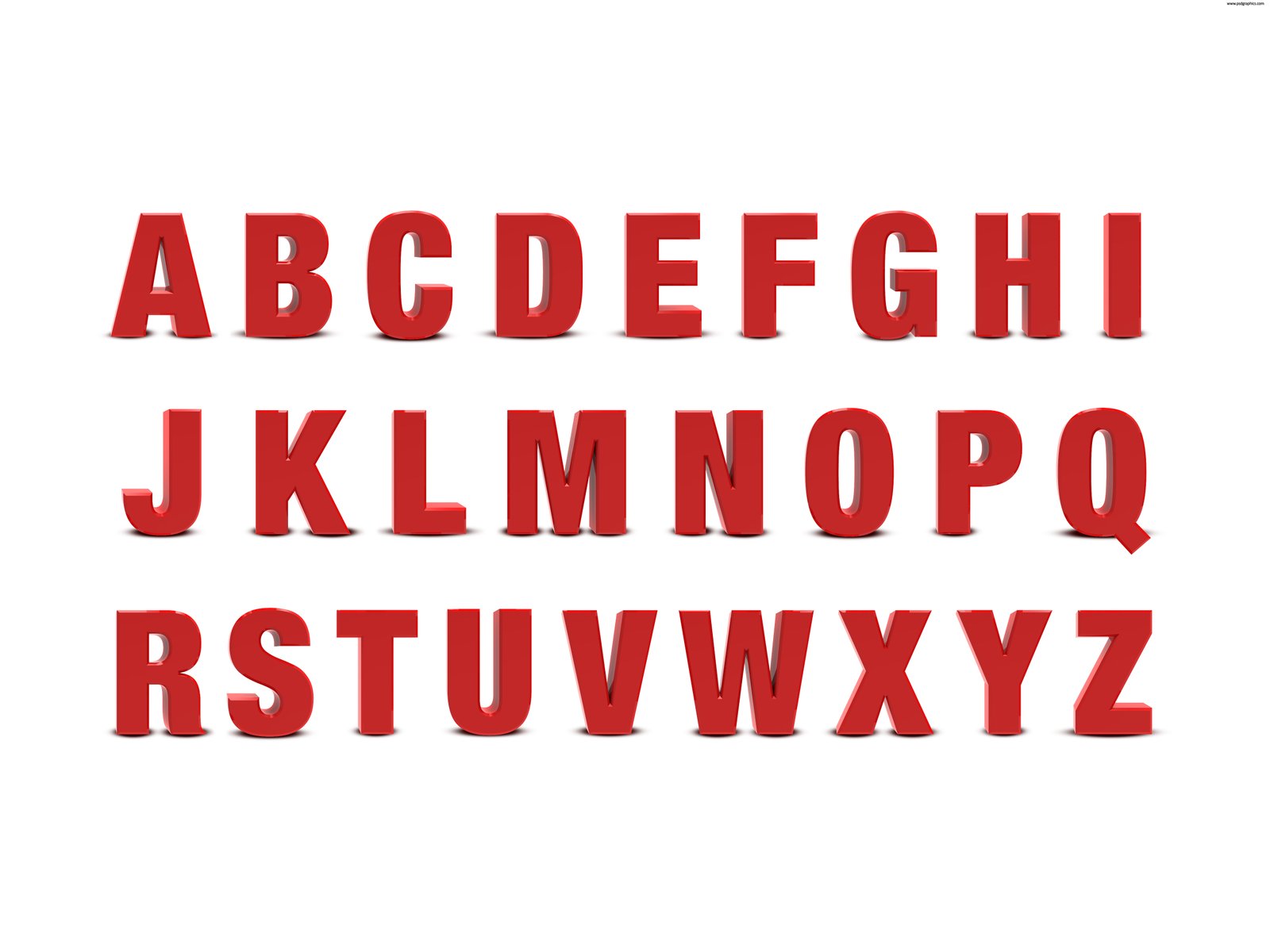 red-3d-alphabet-freebies-psd