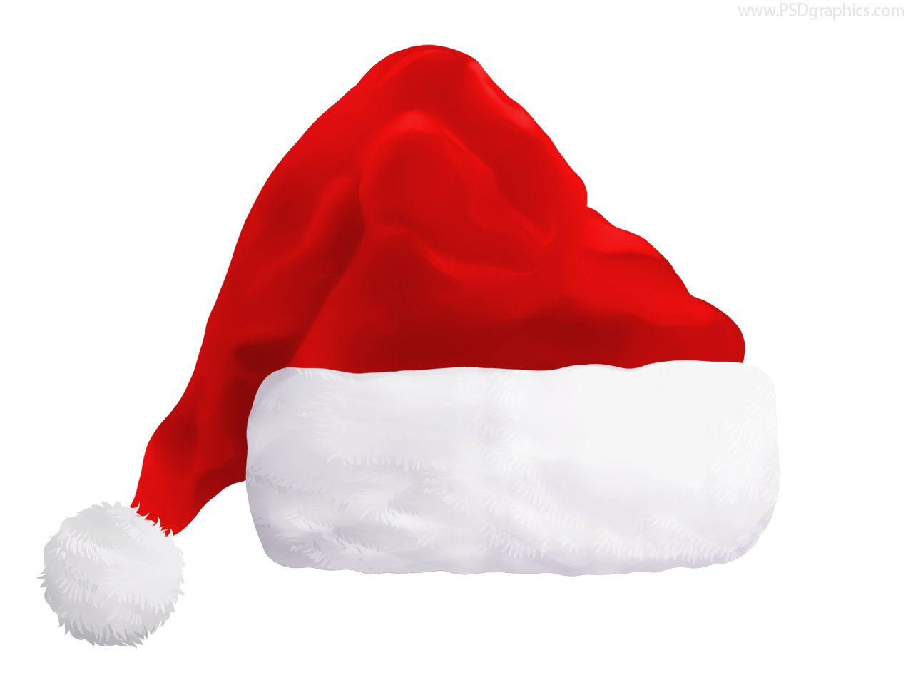 可爱的卡通红色圣诞帽素材-欧莱凯设计网