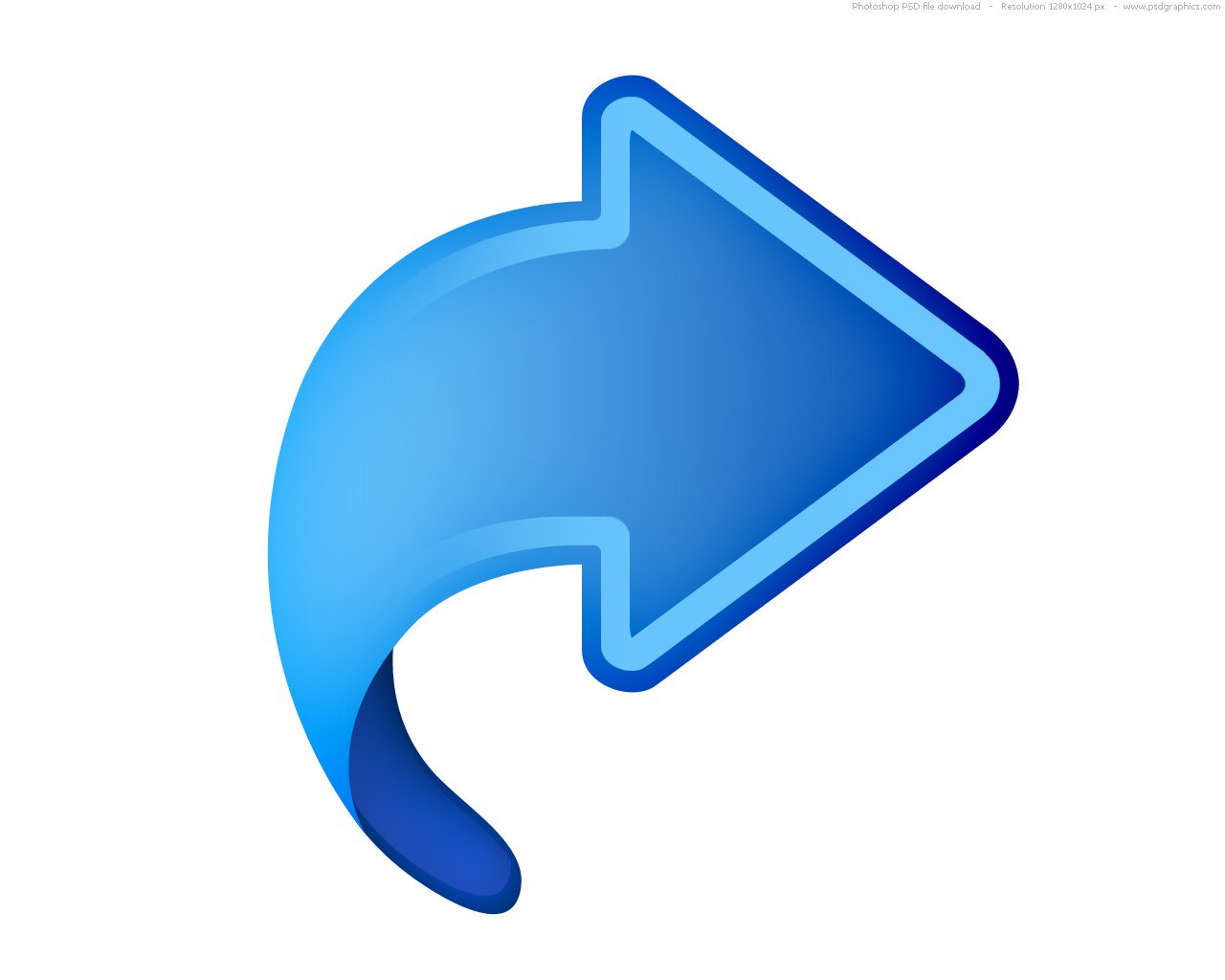 Up, down, left and right arrows, blue web icons  PSDGraphics