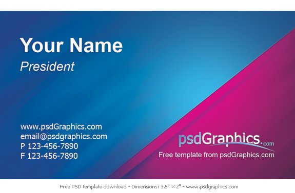 business card template representation
