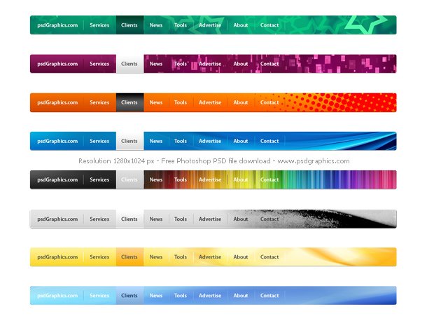 cool backgrounds for websites. Colorful PSD website