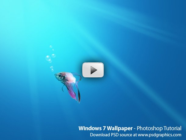 Recreate Windows 7 wallpaper in Photohop. 10 minutes HD video Photoshop 