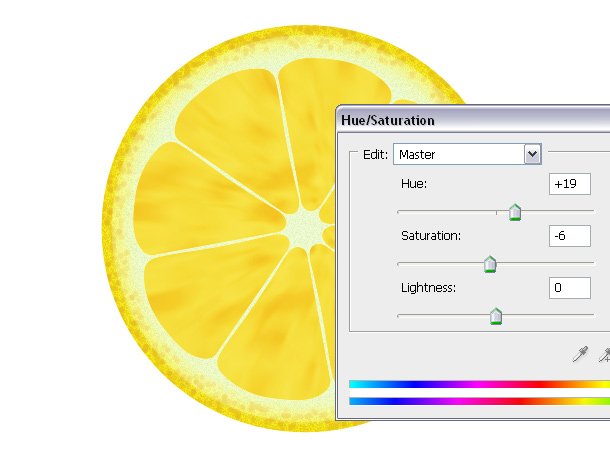 lemon hue saturation