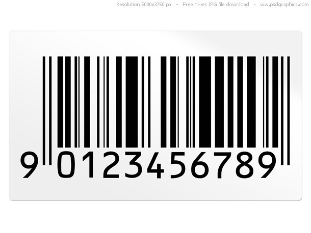 bar code picture. Barcode stickers on white