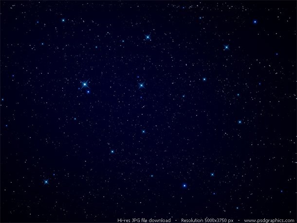 A nice blue star field background with a lot of shiny stars.