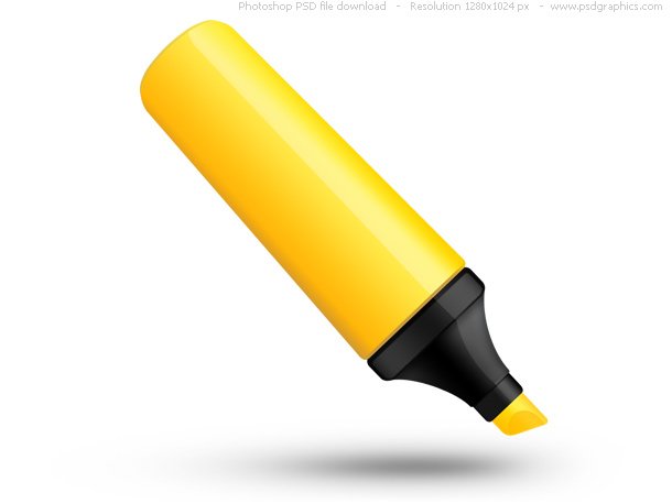 clipart yellow highlighter - photo #17