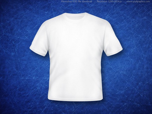 blank shirt front and back. Blank white T-shirt, front
