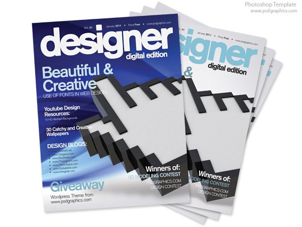 dvd cover design template. Blue magazine cover design,