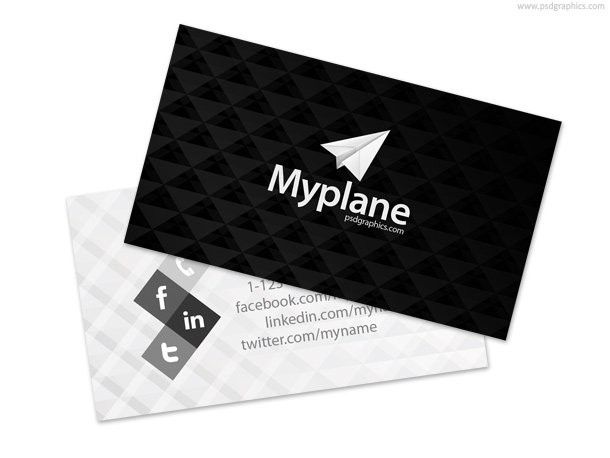 black white business card template
