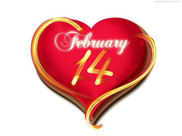 Valentine’s Day calendar (PSD)
