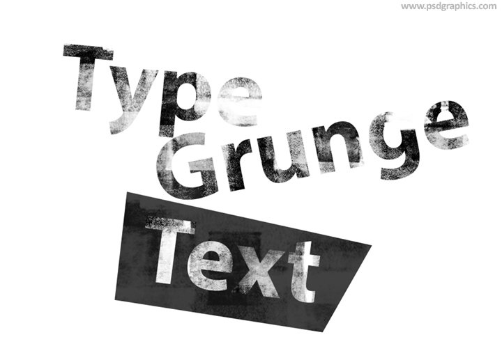 Grunge text PSD