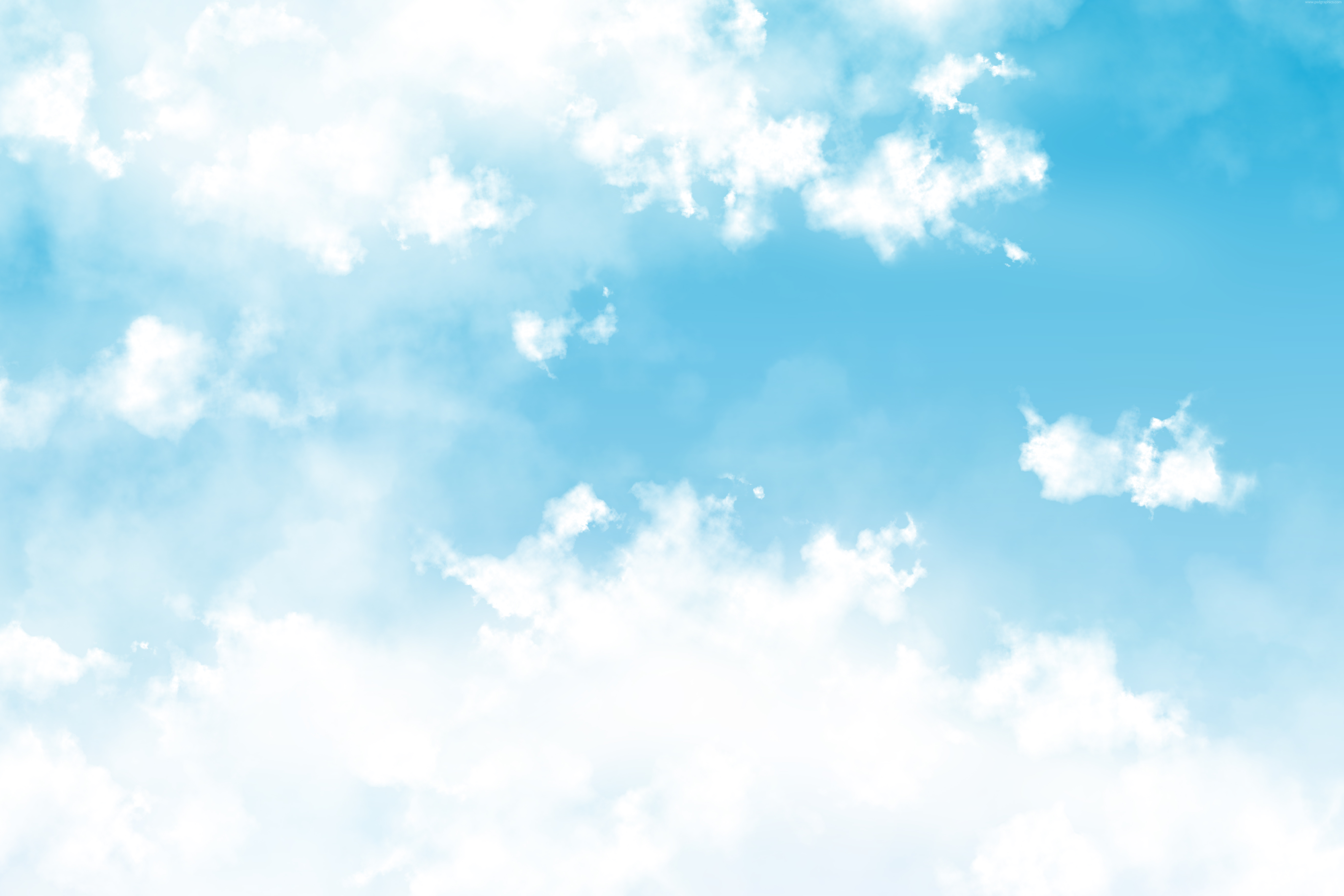 Bright white clouds background - PSDgraphics