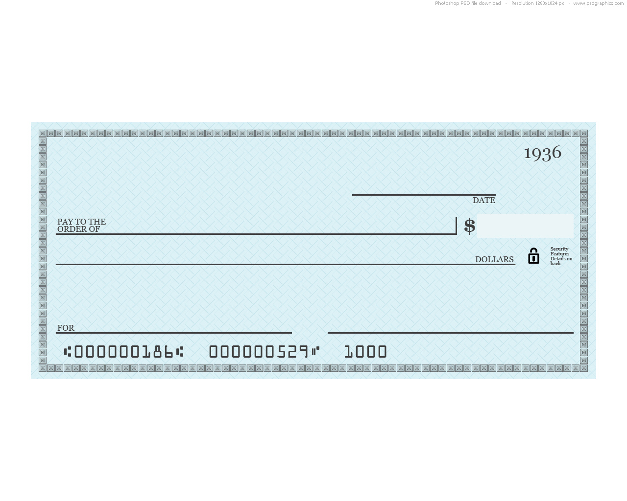 Oversized Check Template Free from www.psdgraphics.com