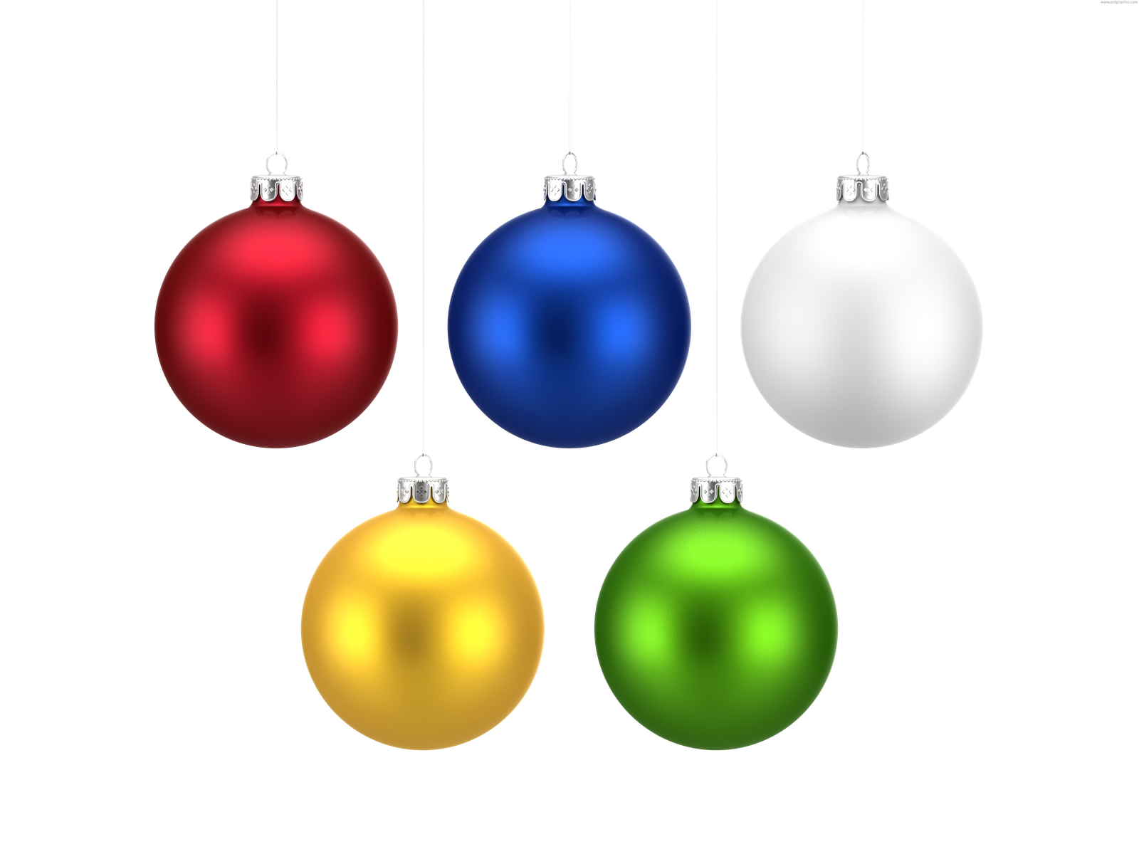 Colorful Christmas balls set (PNG) - Webostock