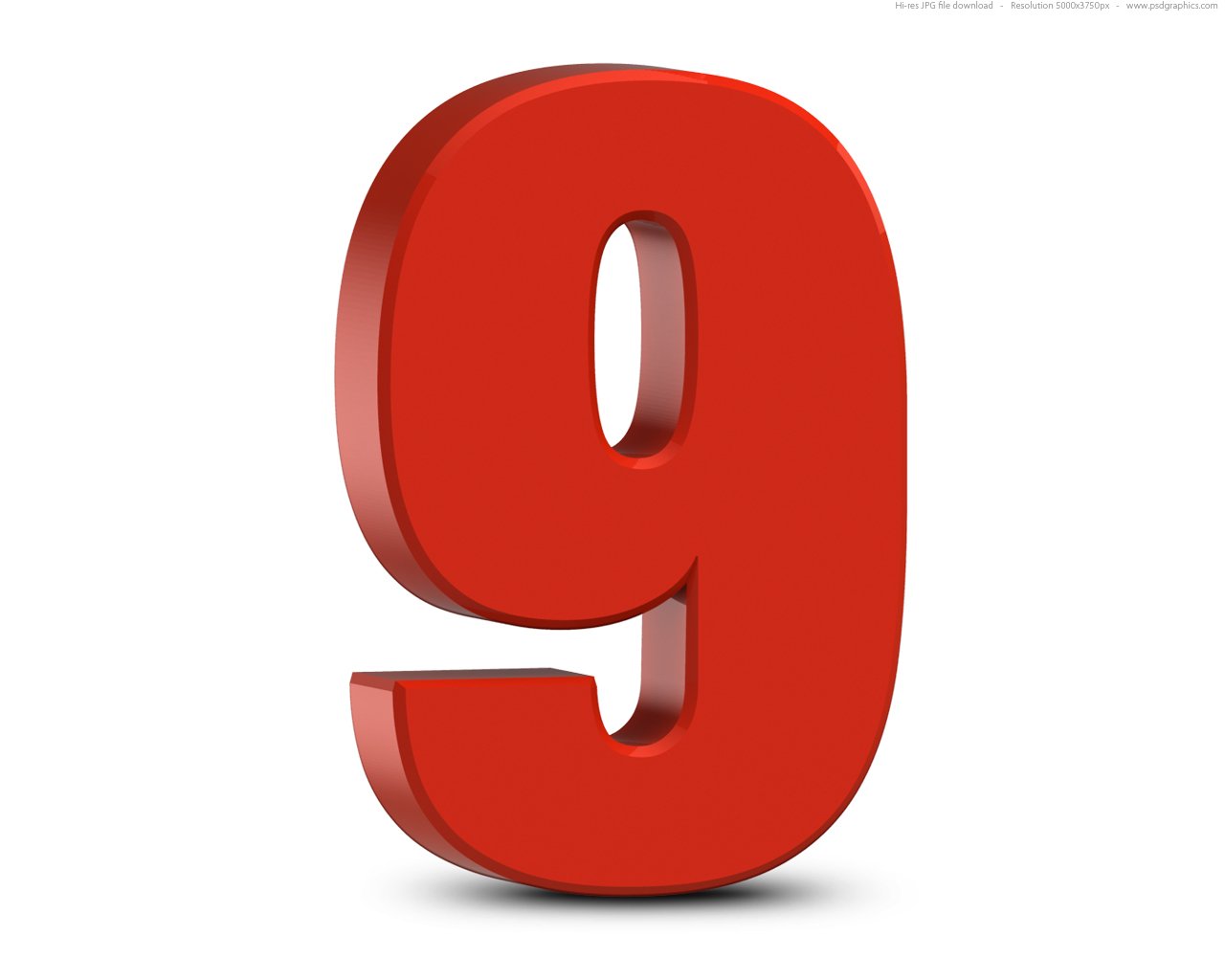 Red 3D numbers set | PSDgraphics