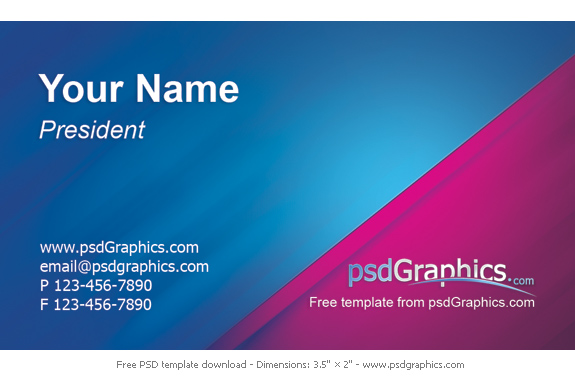 free business card template psd