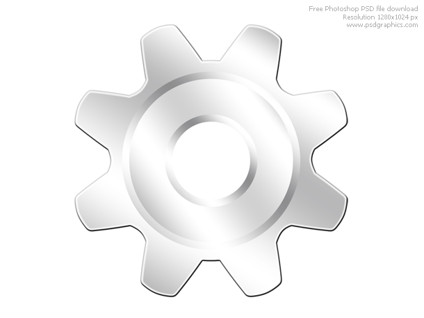 silver gear icon