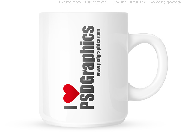 psd graphics mug