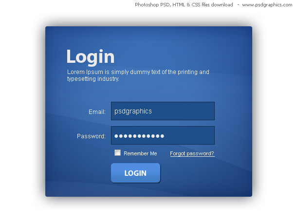 login box html