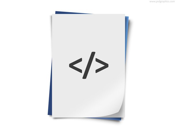 Programming code icon (PSD)
