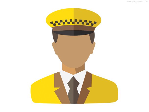 Taxi driver icon (PSD)