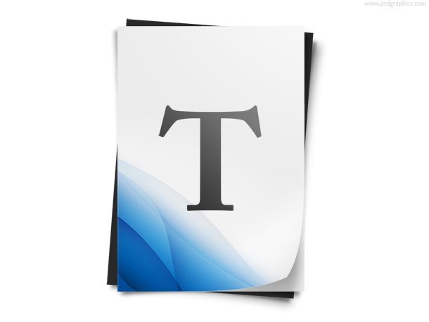 Text document icon (PSD)