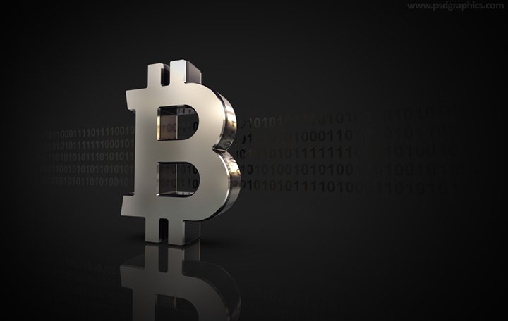 3D bitcoin symbol