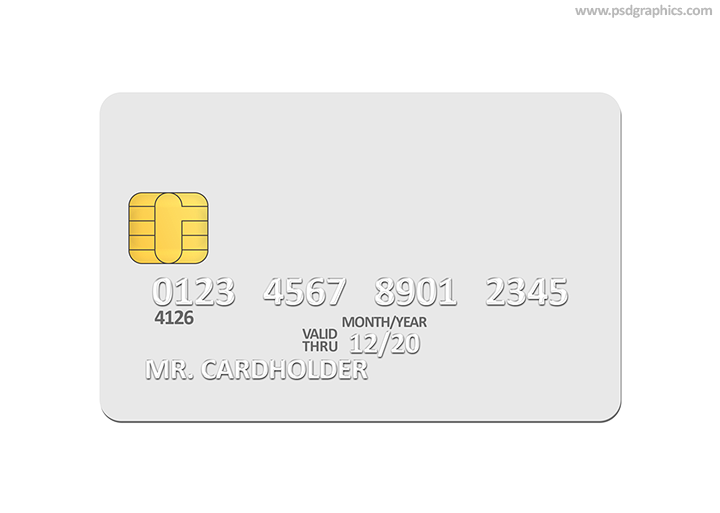 Blank white credit card