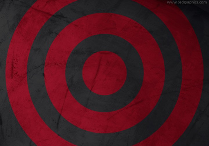 Red and black target