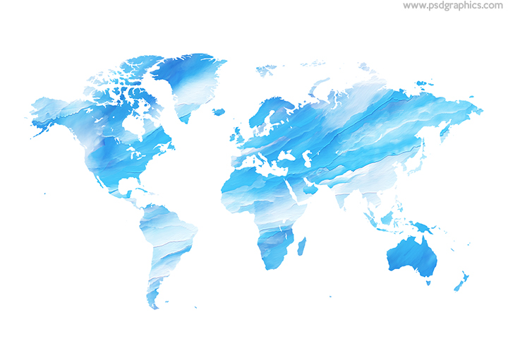 World map painting