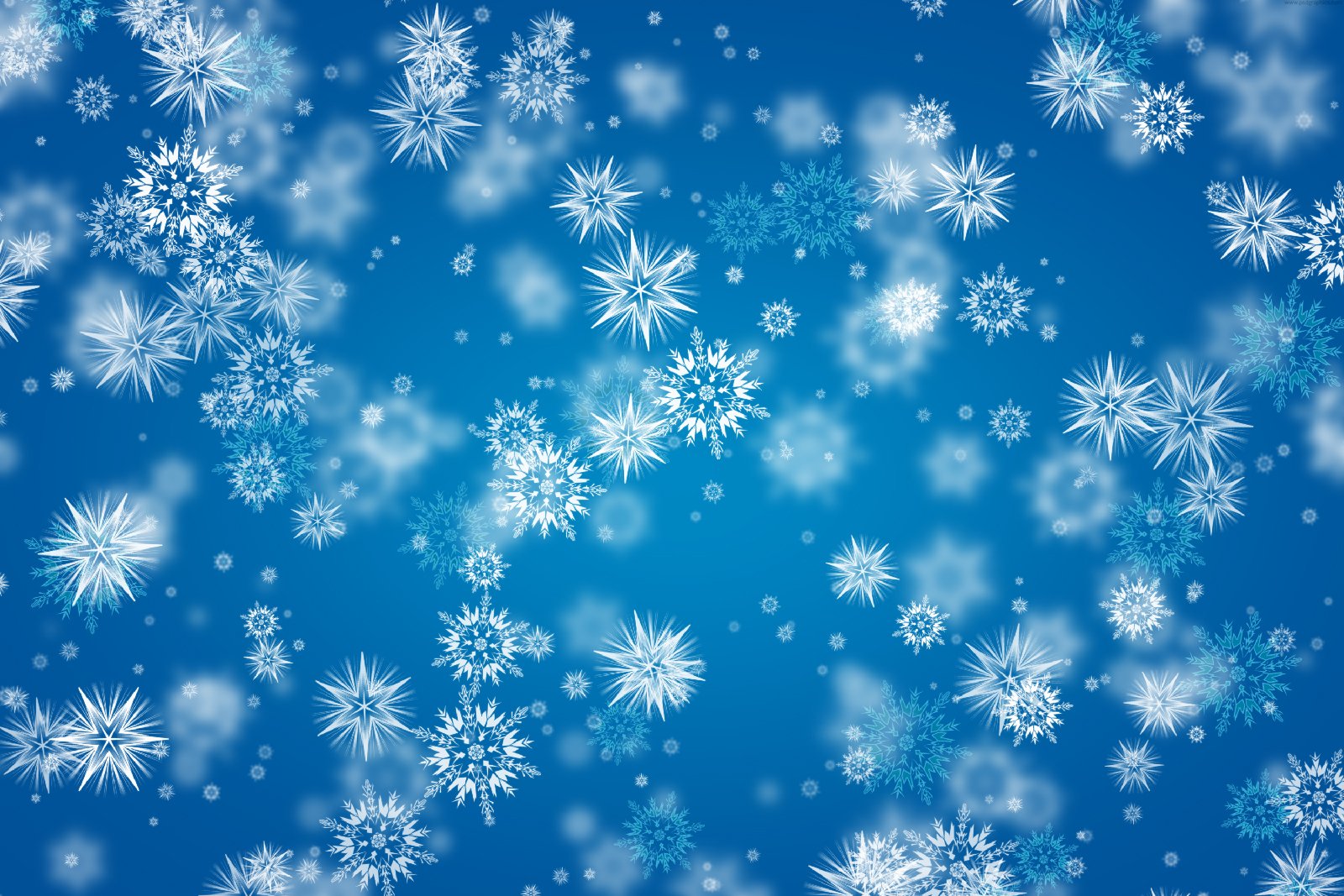 Blue winter snowflakes background PSD