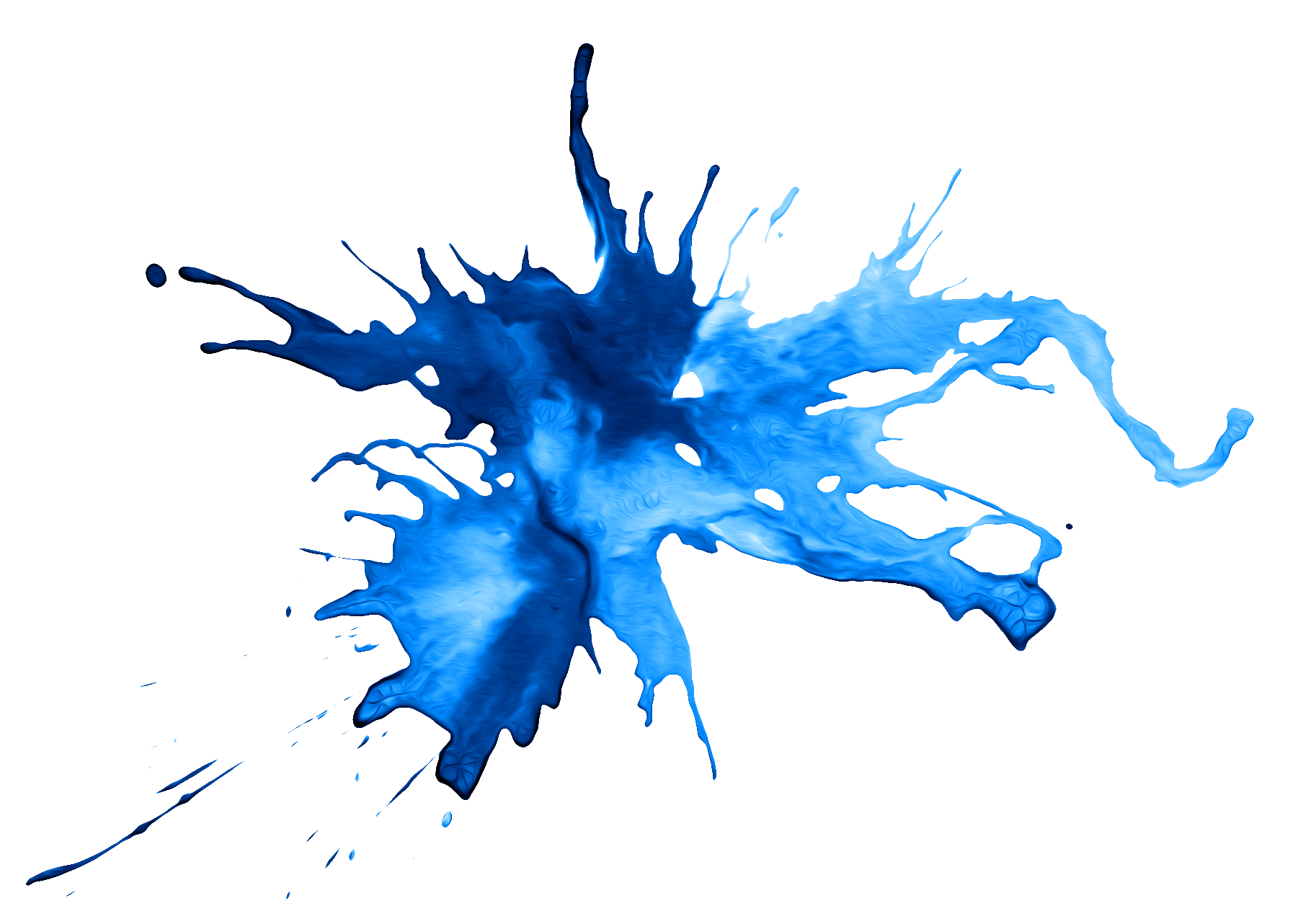 Blue paint splatter PSD