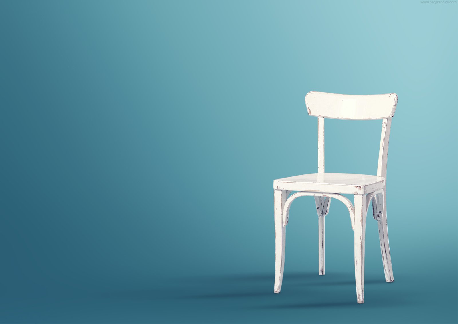 Old wooden chair PSD